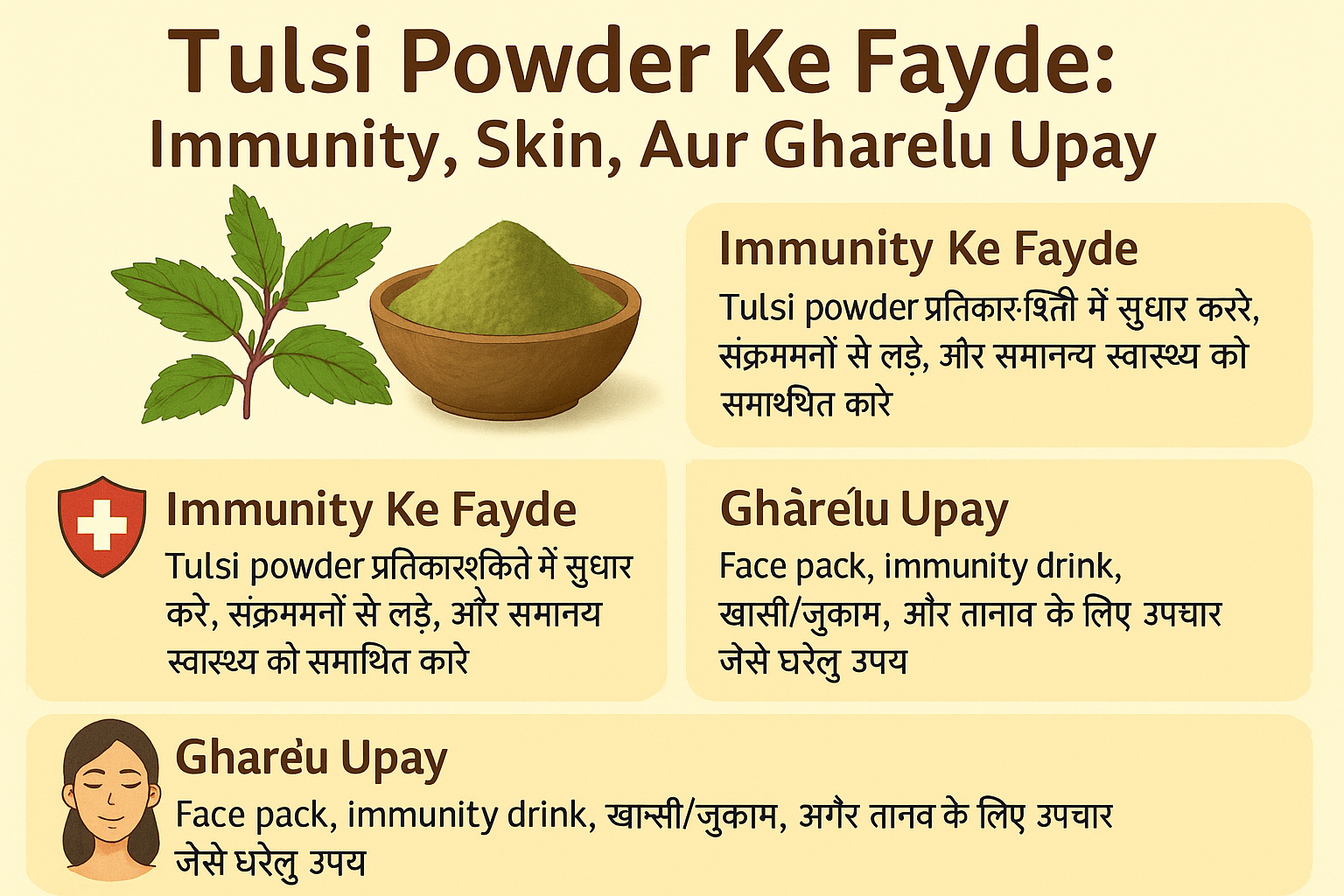 Tulsi Powder Ke Fayde: Immunity, Skin, Aur Gharelu Upay