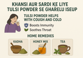 Khansi Aur Sardi Ke Liye Tulsi Powder Se Gharelu