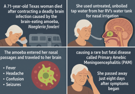 Naak dho kar maut: Brain-eating amoeba ka khatarnak attack Texas ki mahila par