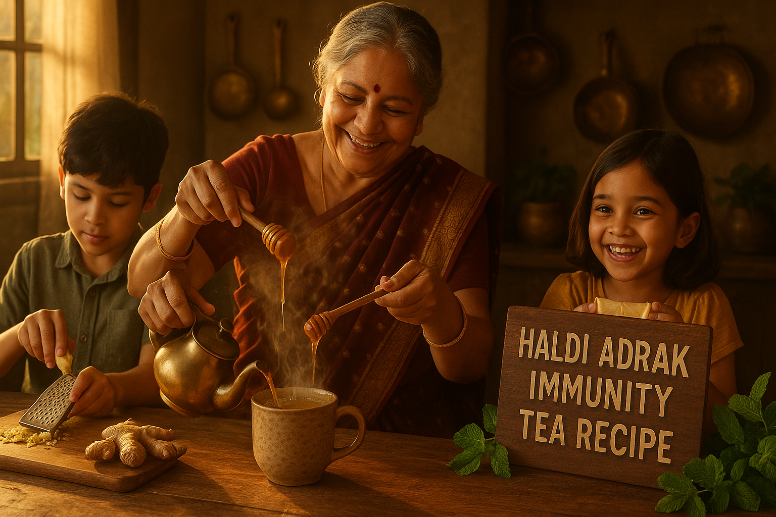 Haldi Adrak Immunity Tea Recipe