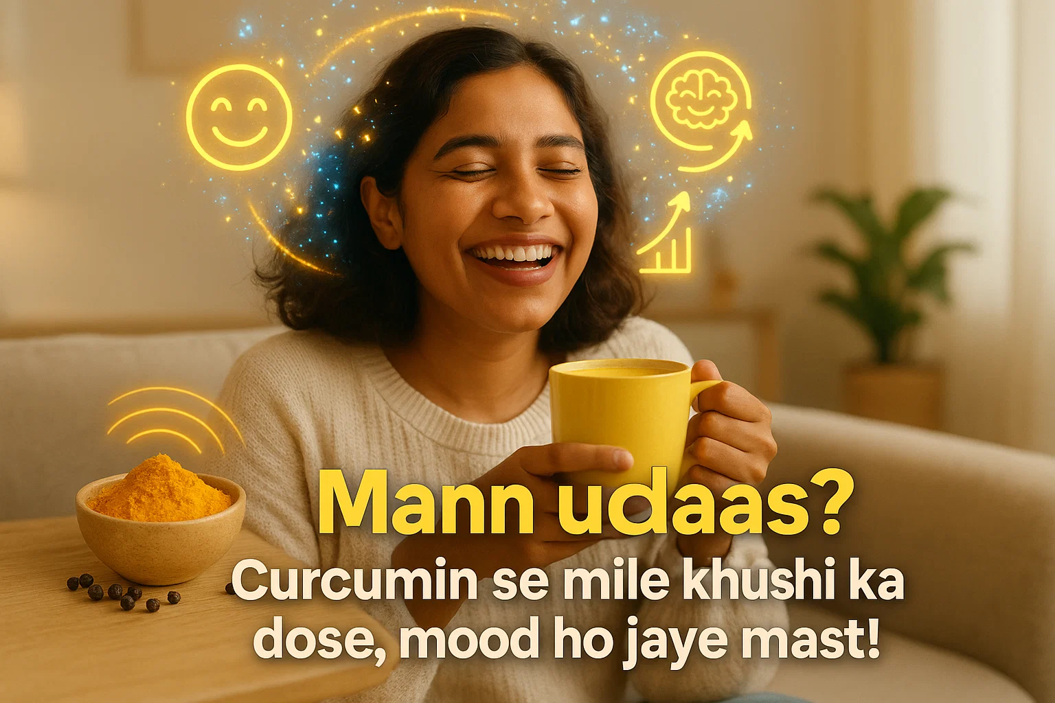 Mann udaas? Curcumin se mile khushi ka dose, mood ho jaye mast