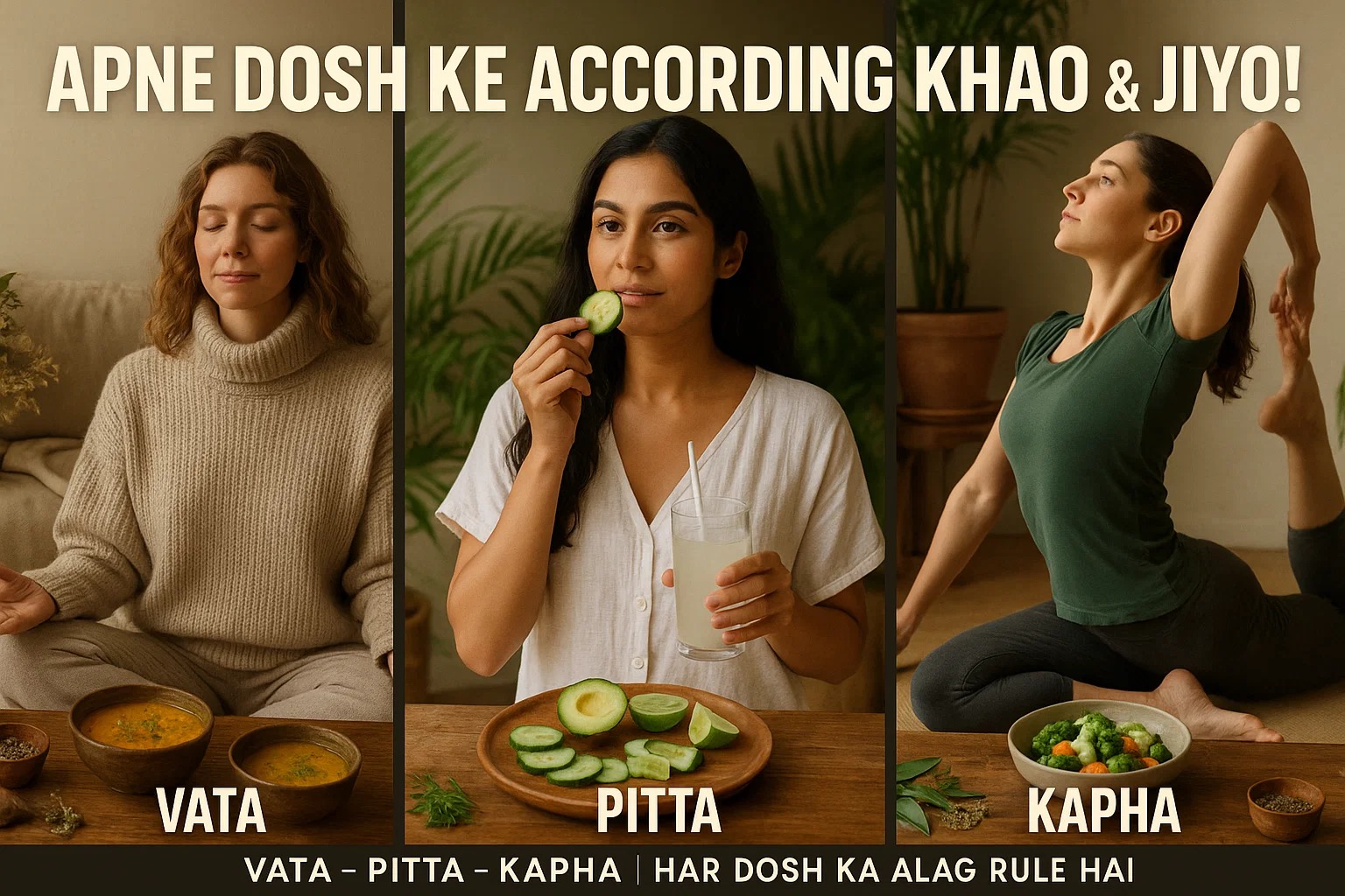 दोष के अनुसार सही आहार और जीवनशैली