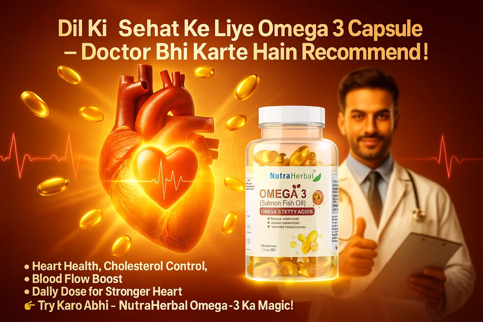 Dil Ki Sehat Ke Liye Omega 3 Capsule – Doctor Bhi Recommend Karte Hain!