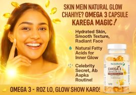Skin mein natural glow chahiye Omega 3 Capsule karega magic