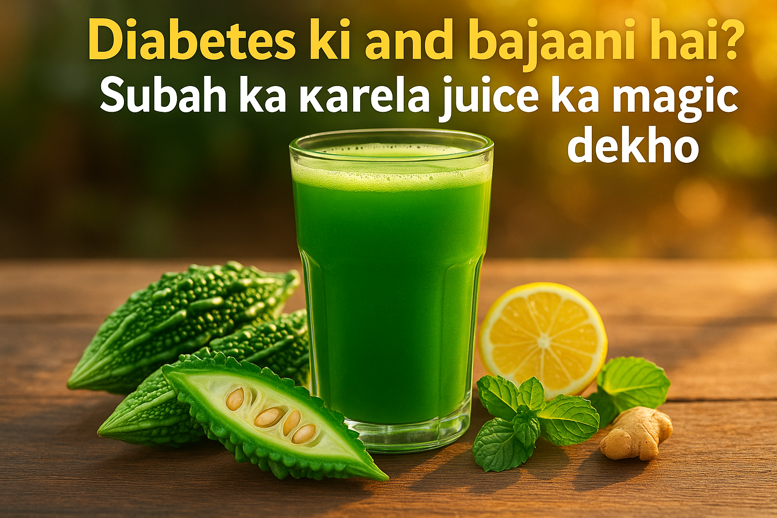 Diabetes ki band bajaani hai? Subah ka karela juice ka magic dekho!