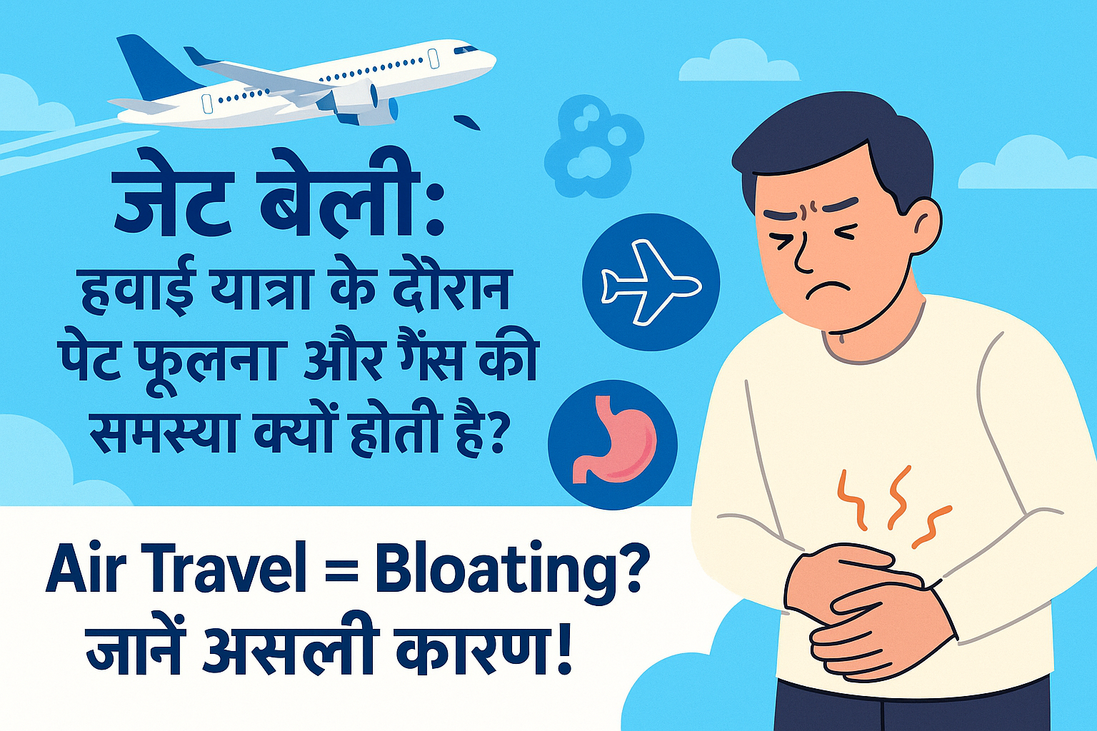 जेट बेली: हवाई यात्रा के दौरान पेट फूलना और गैस की समस्या क्यों होती है?
